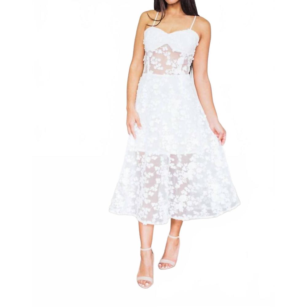 NEW ARITI KAZIRIS lace peek-a-boo dress in white